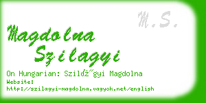 magdolna szilagyi business card